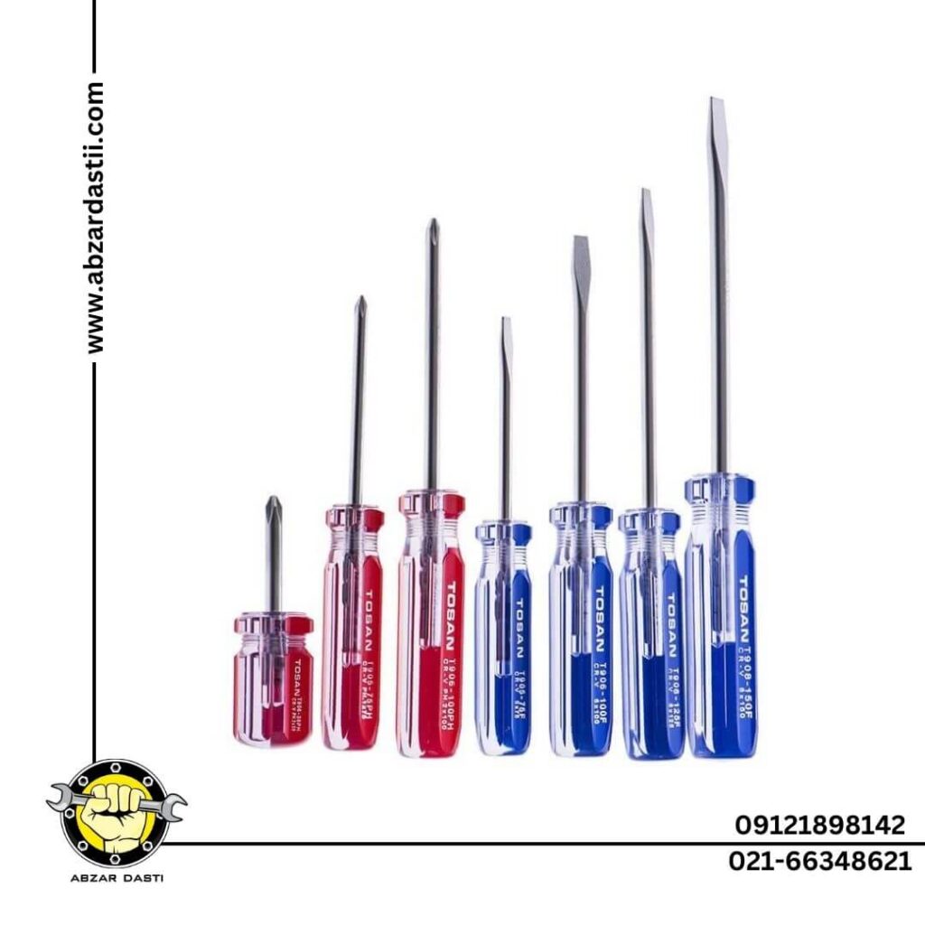 پیچ گوشتی ست ۷ عددی دسته کریستالی توسن