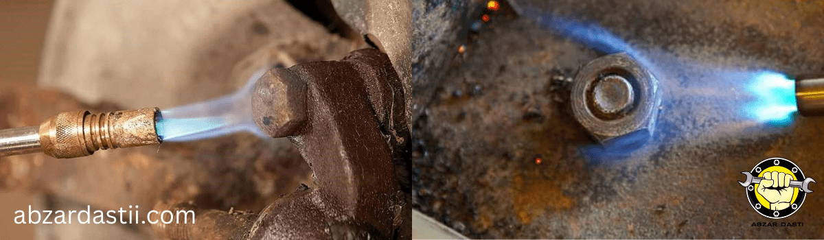 حرارت دادن به پیچ و مهره زنگ زده