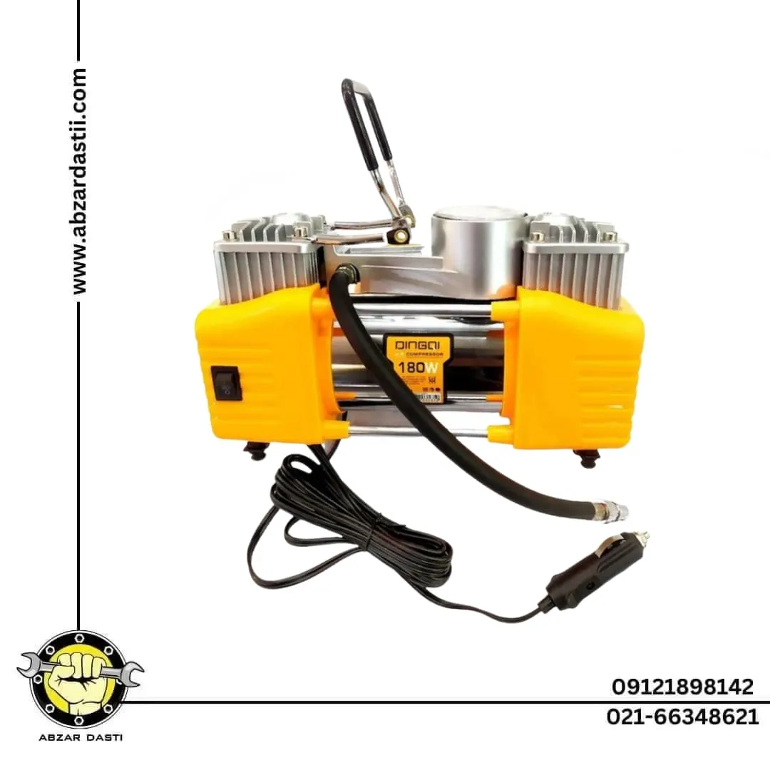 پمپ باد دو سیلندر فندکی 12V دینگی کد 108004